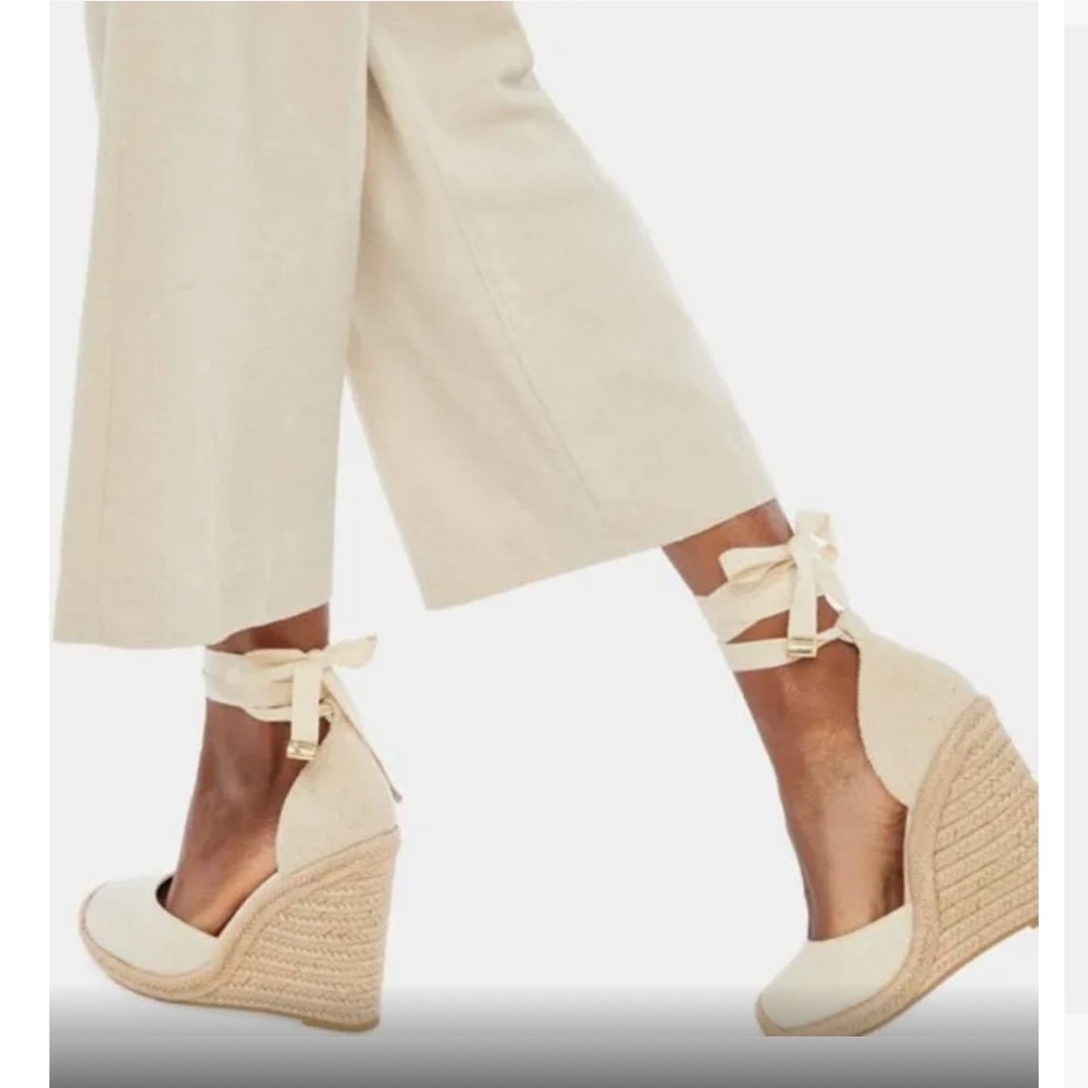 Jenala Espadrille Wedge- JustFab. Never been worn!